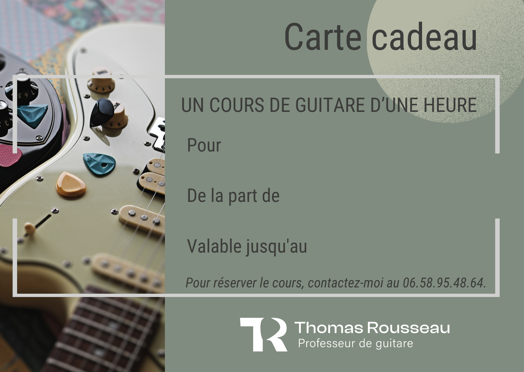 carte cadeau une heure