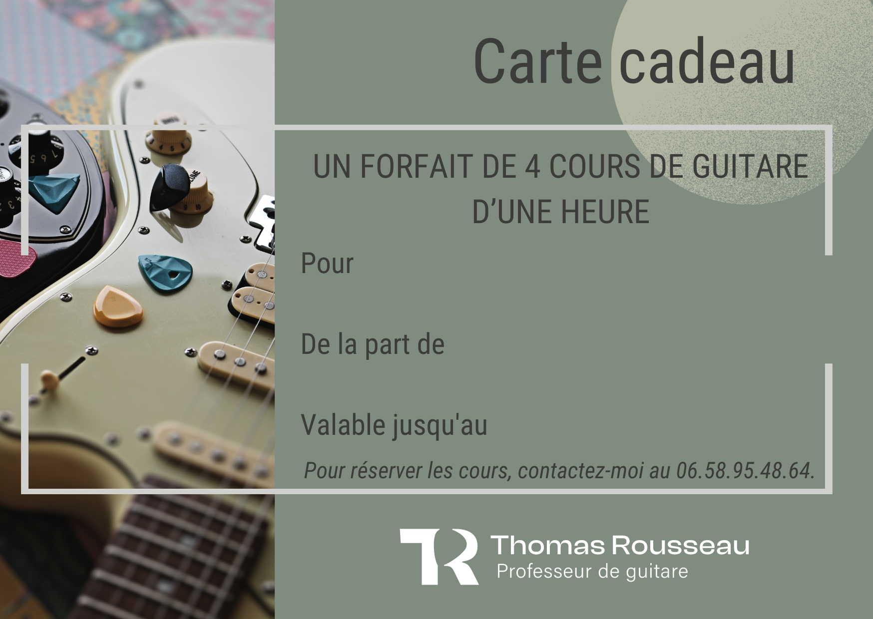 carte cadeau quatre heures